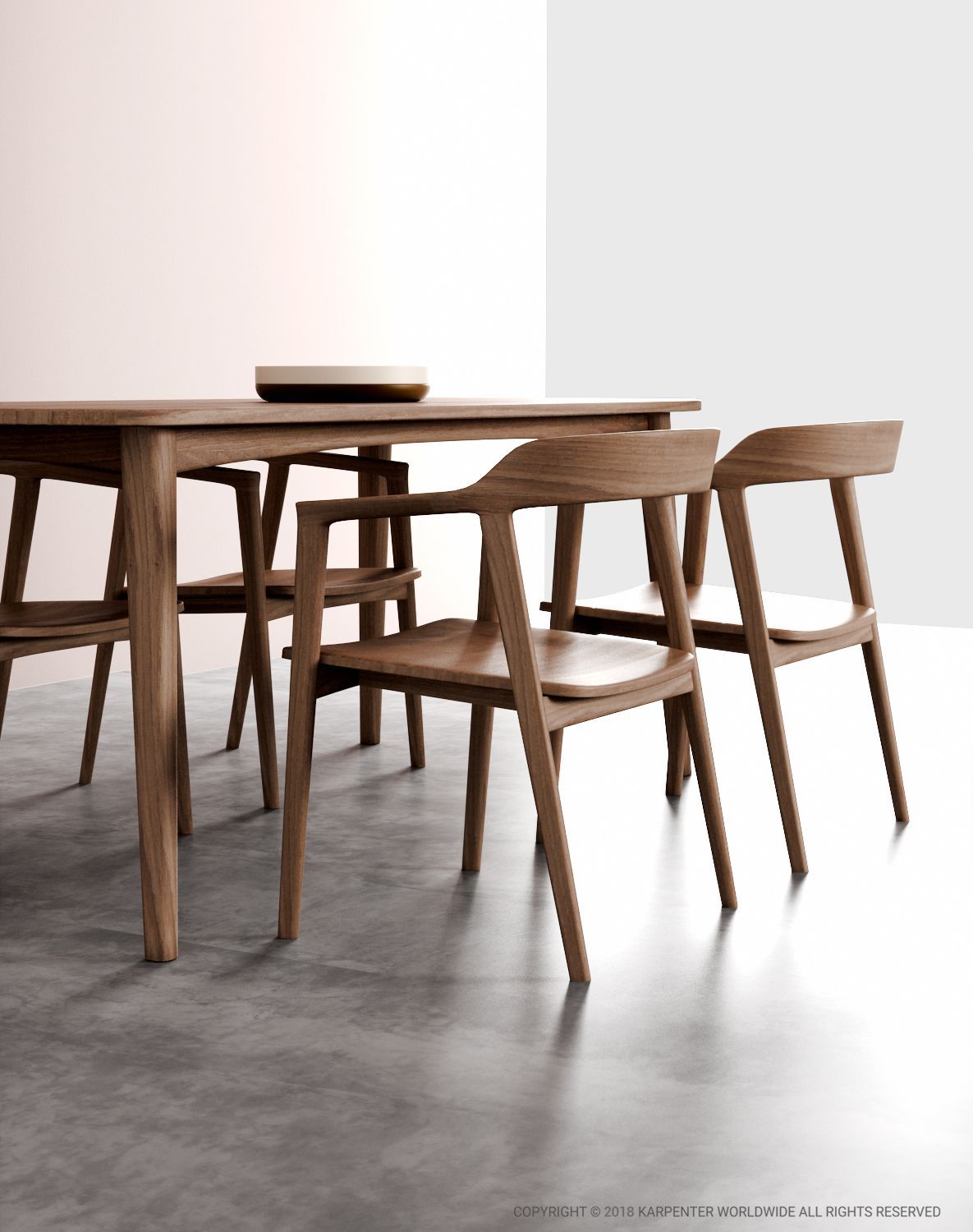 Grasshopper Mixd wooden dining table and chairs