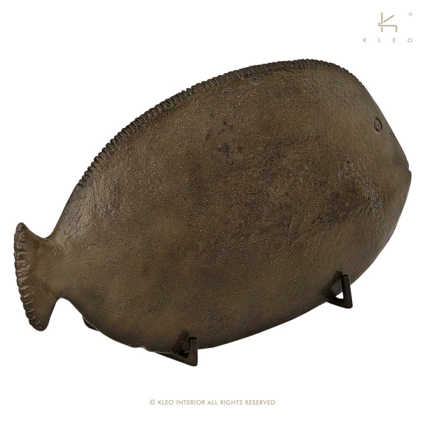 Bronze fish sculpture