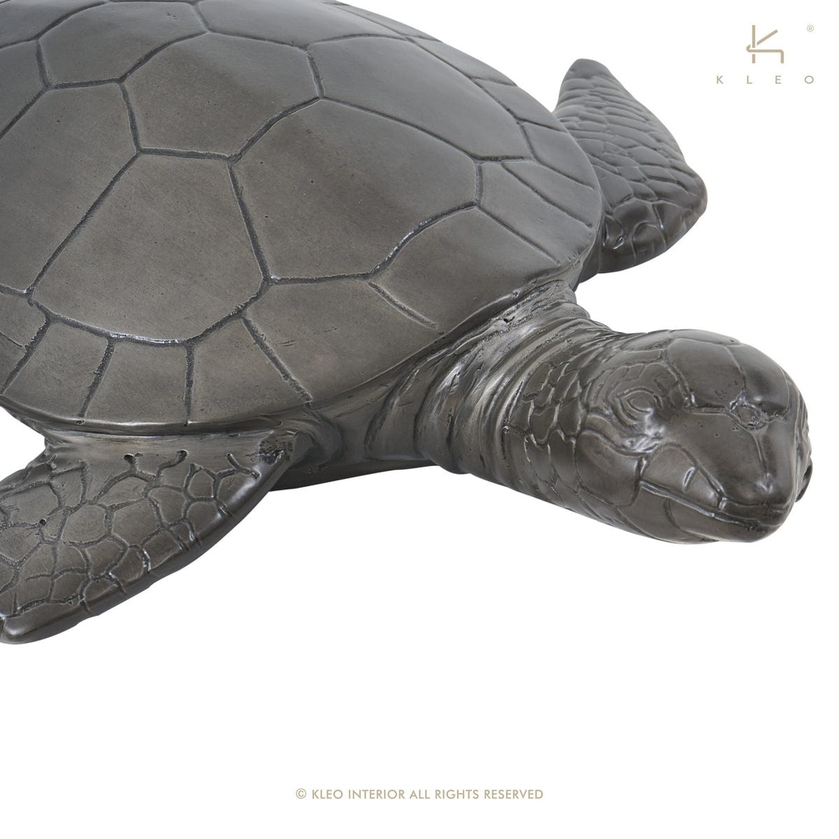 Gray turtle sculpture