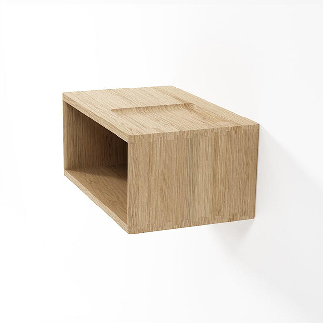 Karpenter Hanging Scandinavian Bedside Table in European Oak