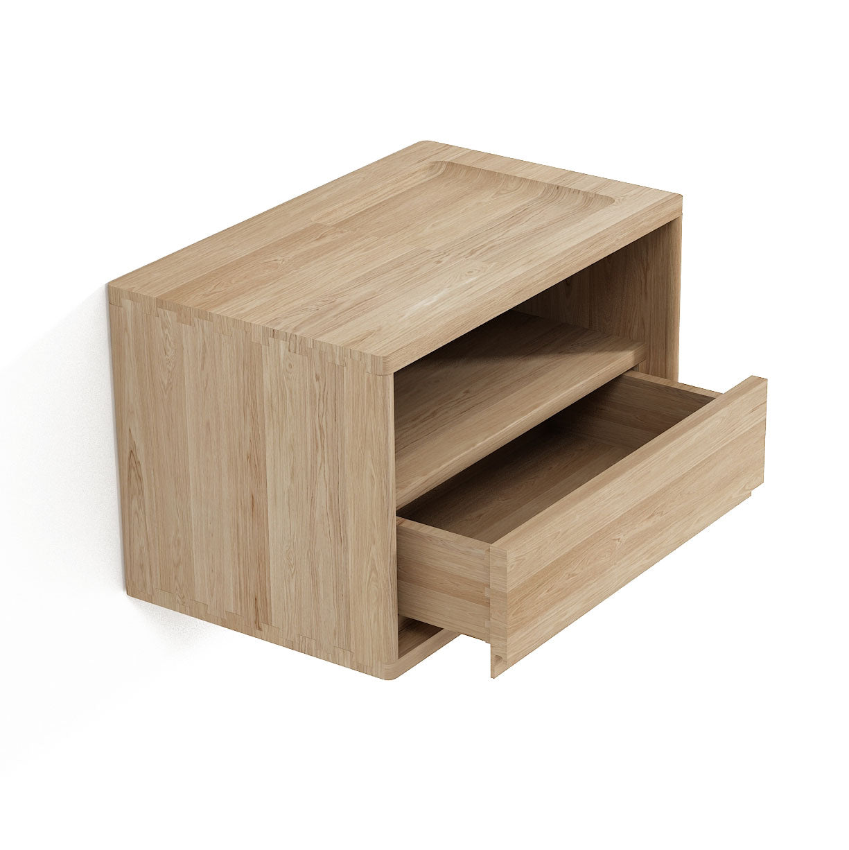 Karpenter Floating Oak Bedside Table with Drawer