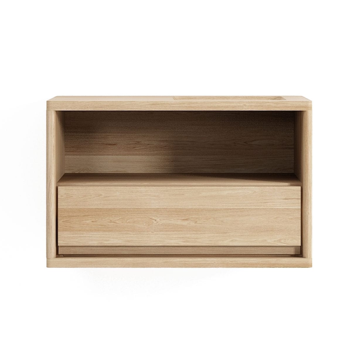 Wooden floating nightstand with drawer