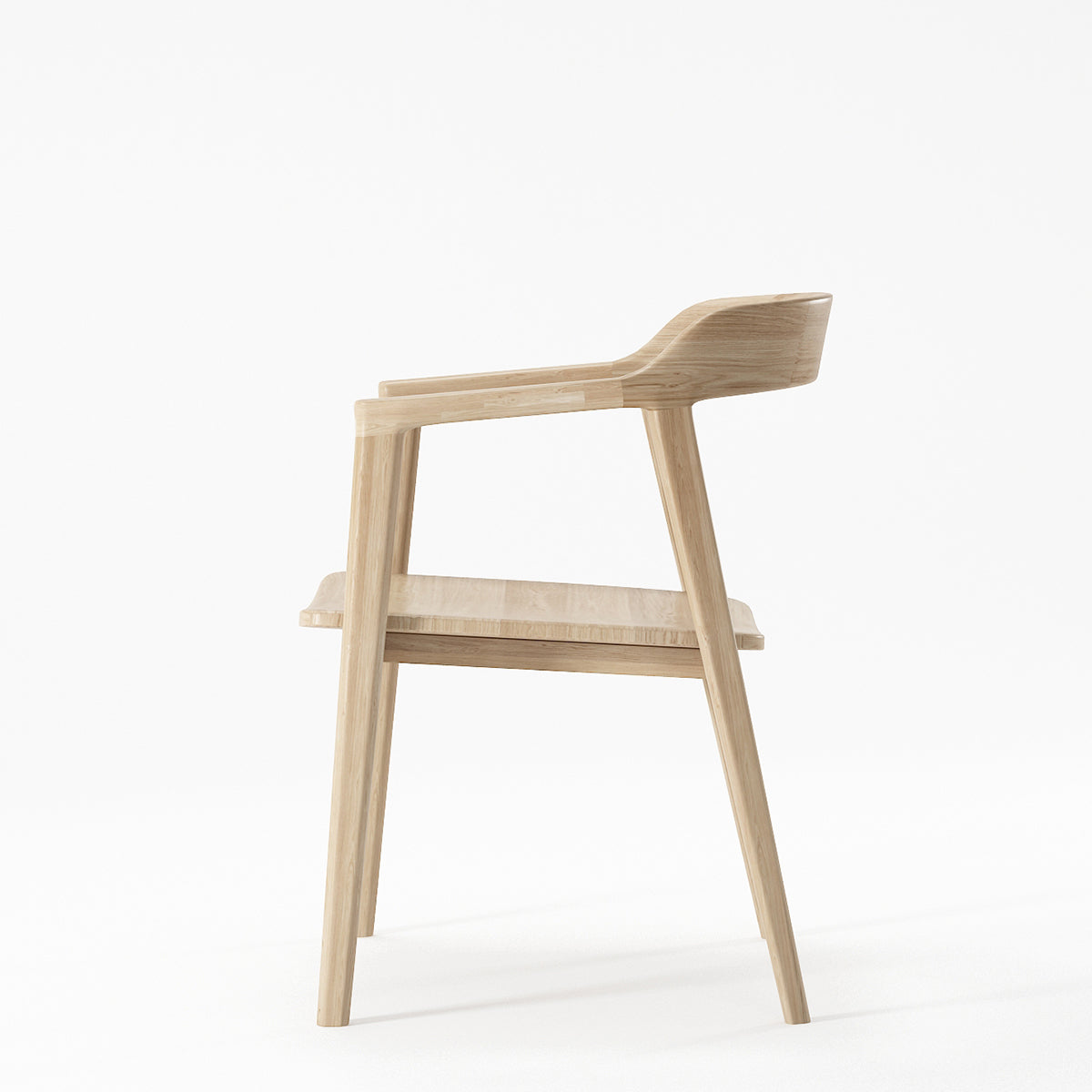 KGI01O-3 wooden chair, side view