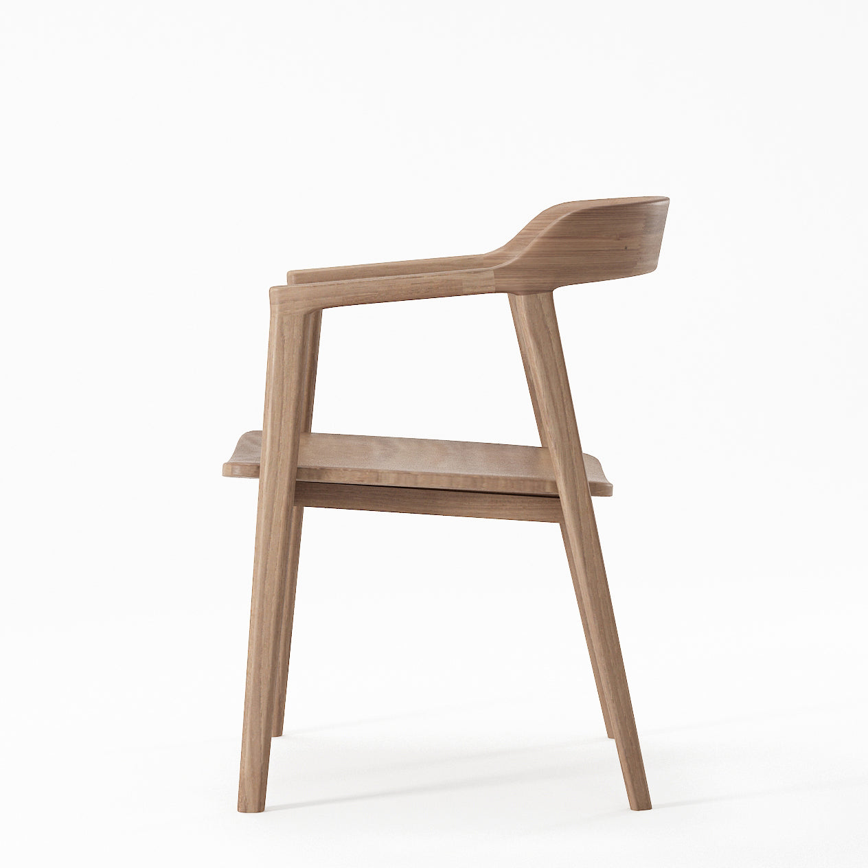 KGI01T-3 wooden chair side view
