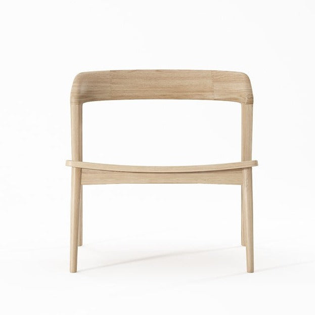 Wooden chair with open back