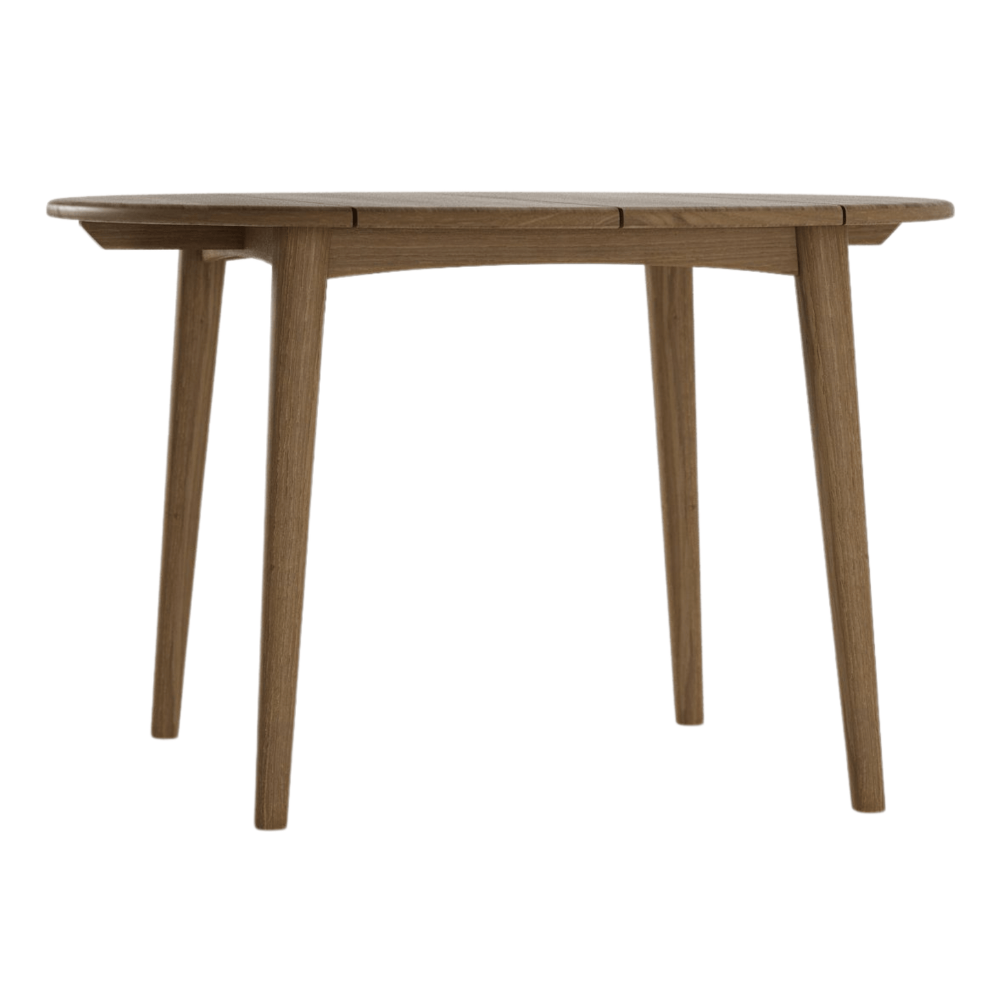 Wooden dining table with angled legs