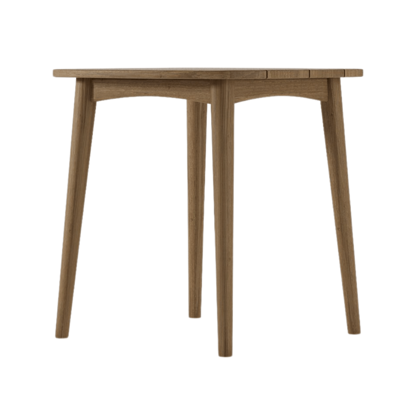 Wooden table with angled legs