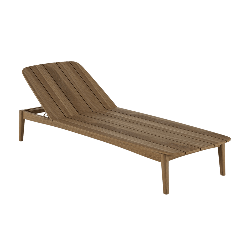 KGO11T_1 Wooden Outdoor Chaise Lounge