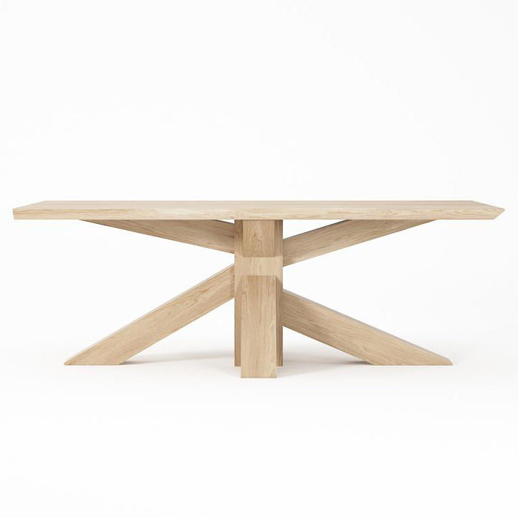 KKI02O-2 Wooden Table with Geometric Base
