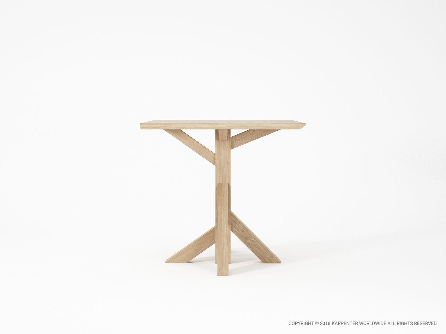KKI03O__1 wooden side table on white background