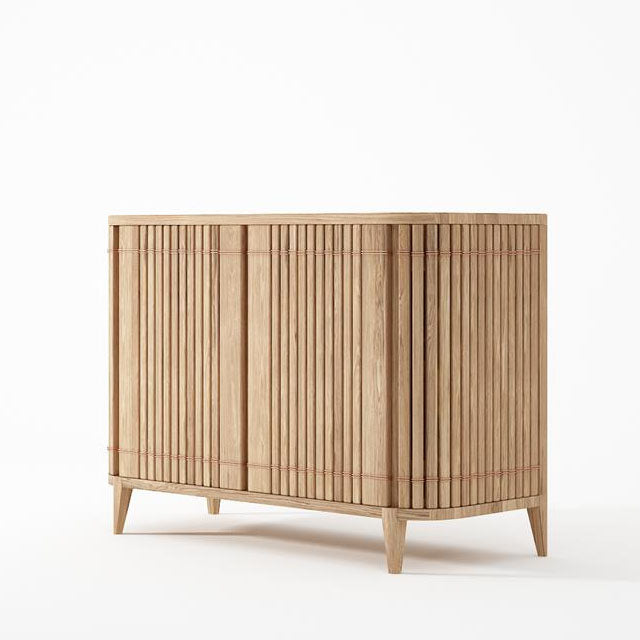 KKP01O Wooden Cabinet with Vertical Slats