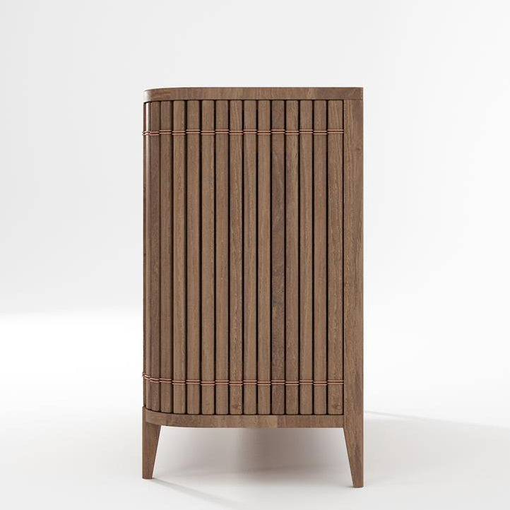 KKP01T Wooden cabinet with vertical slats