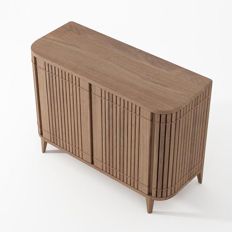 KKP01T_5 Wooden Cabinet with Slatted Doors