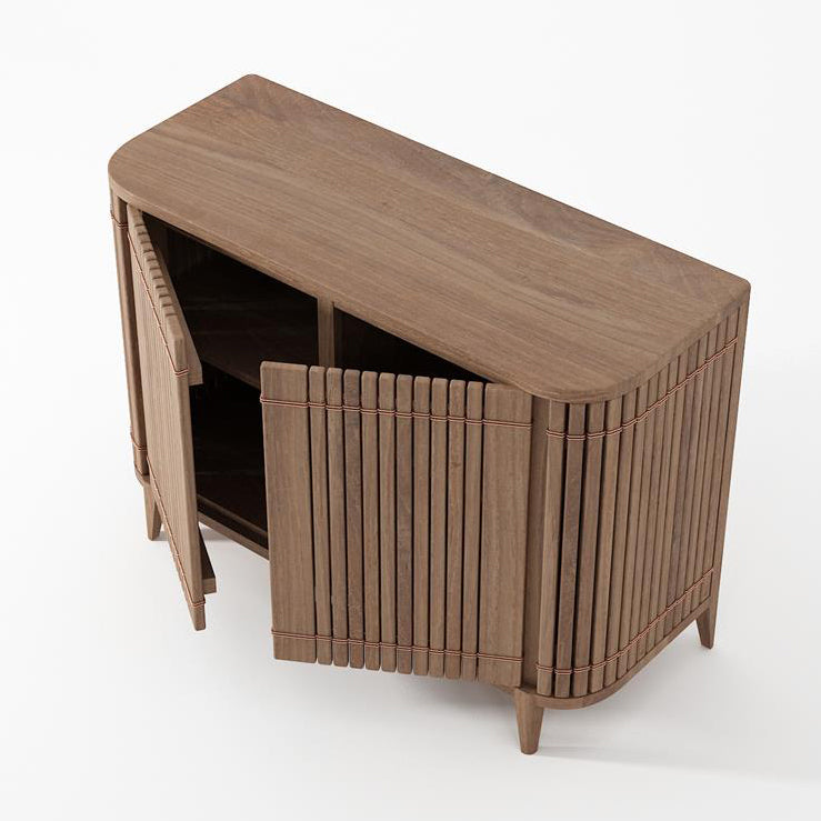 KKP01T Wooden cabinet with slatted doors