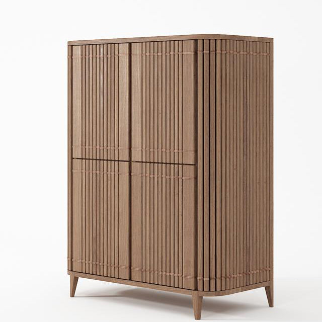Wooden cabinet KKP02T_1 design with vertical slats