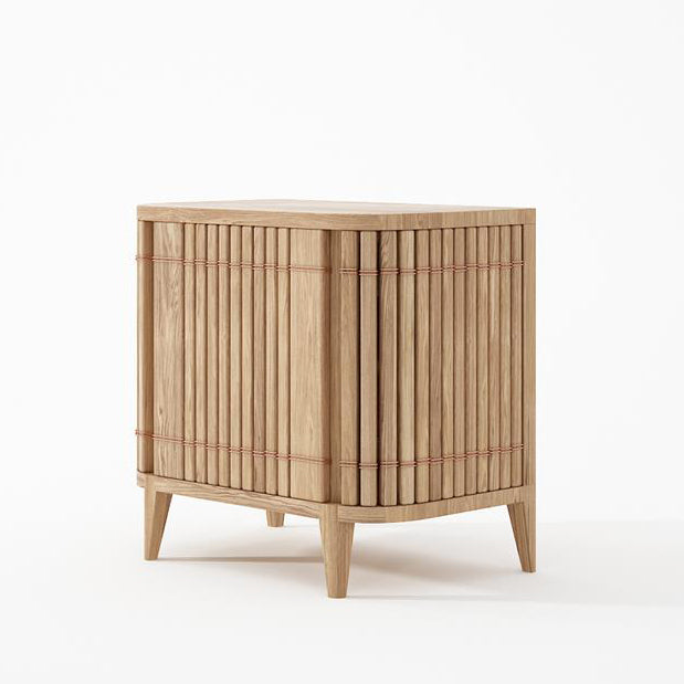 KKP04O_1 Wooden cabinet with vertical slats