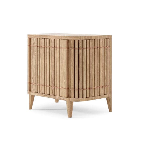 Koppar Bed Side Table Right - European Oak | SLH Furniture-Indoor Furniture-Karpenter-Neutral Oak Wood-European Oak-Natural Oil-based-SLH AU