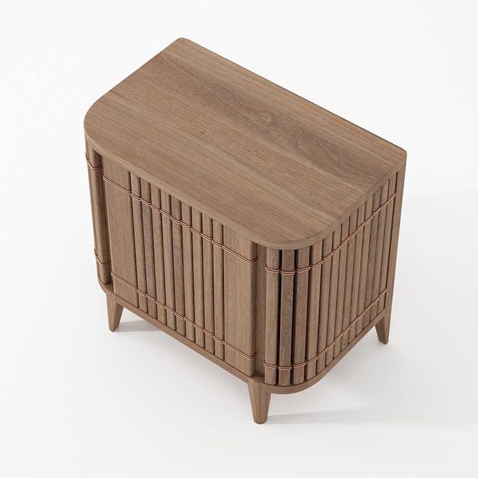 Wooden KKP04T_5 cabinet with vertical slat detailing.