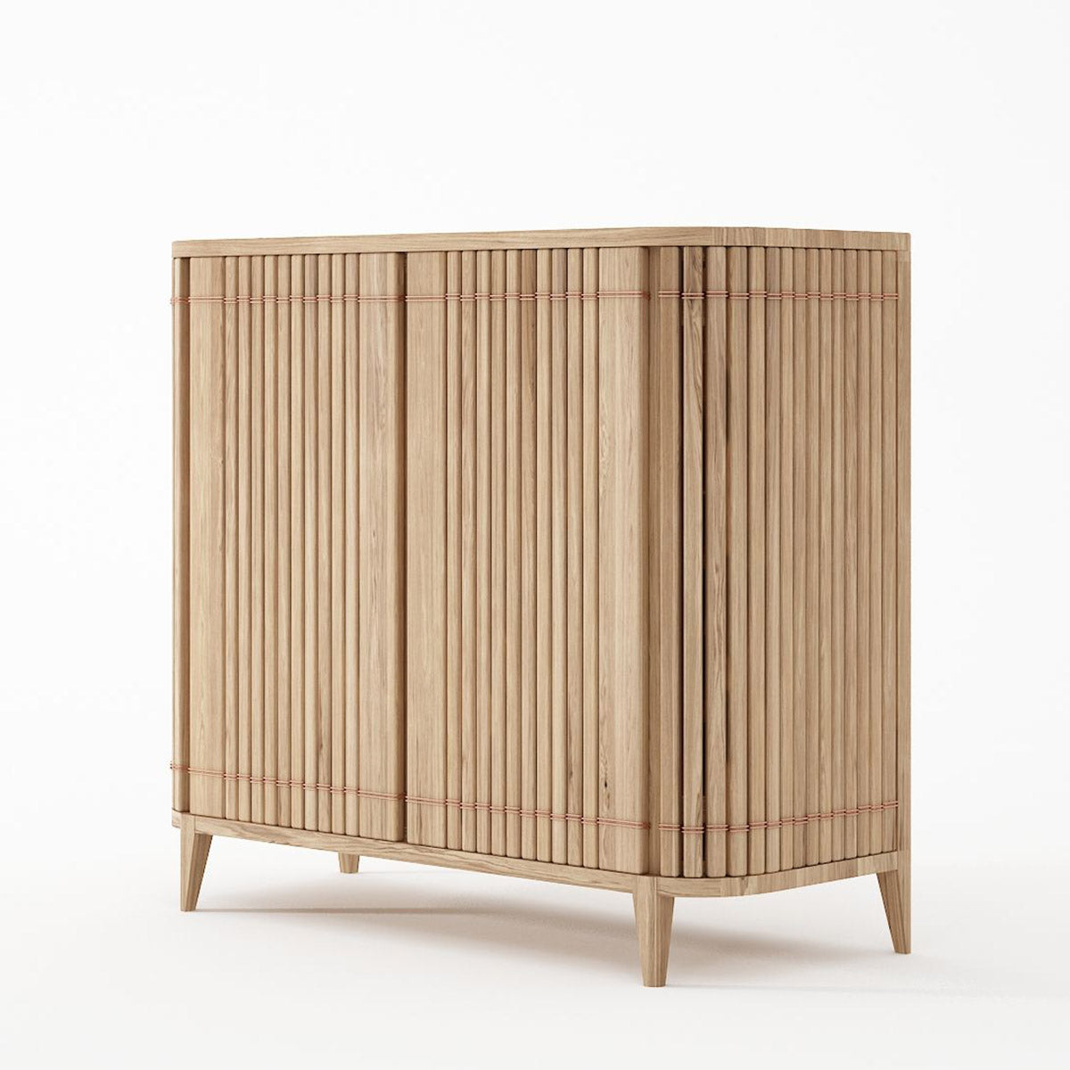 KKP07O-1 wooden cabinet with ribbed doors