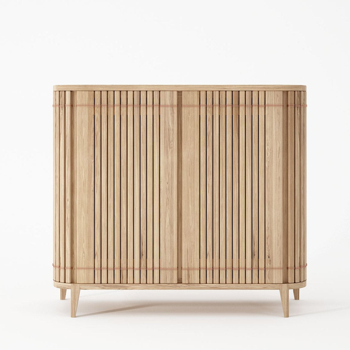 KKP07O-2 wooden cabinet with vertical slats