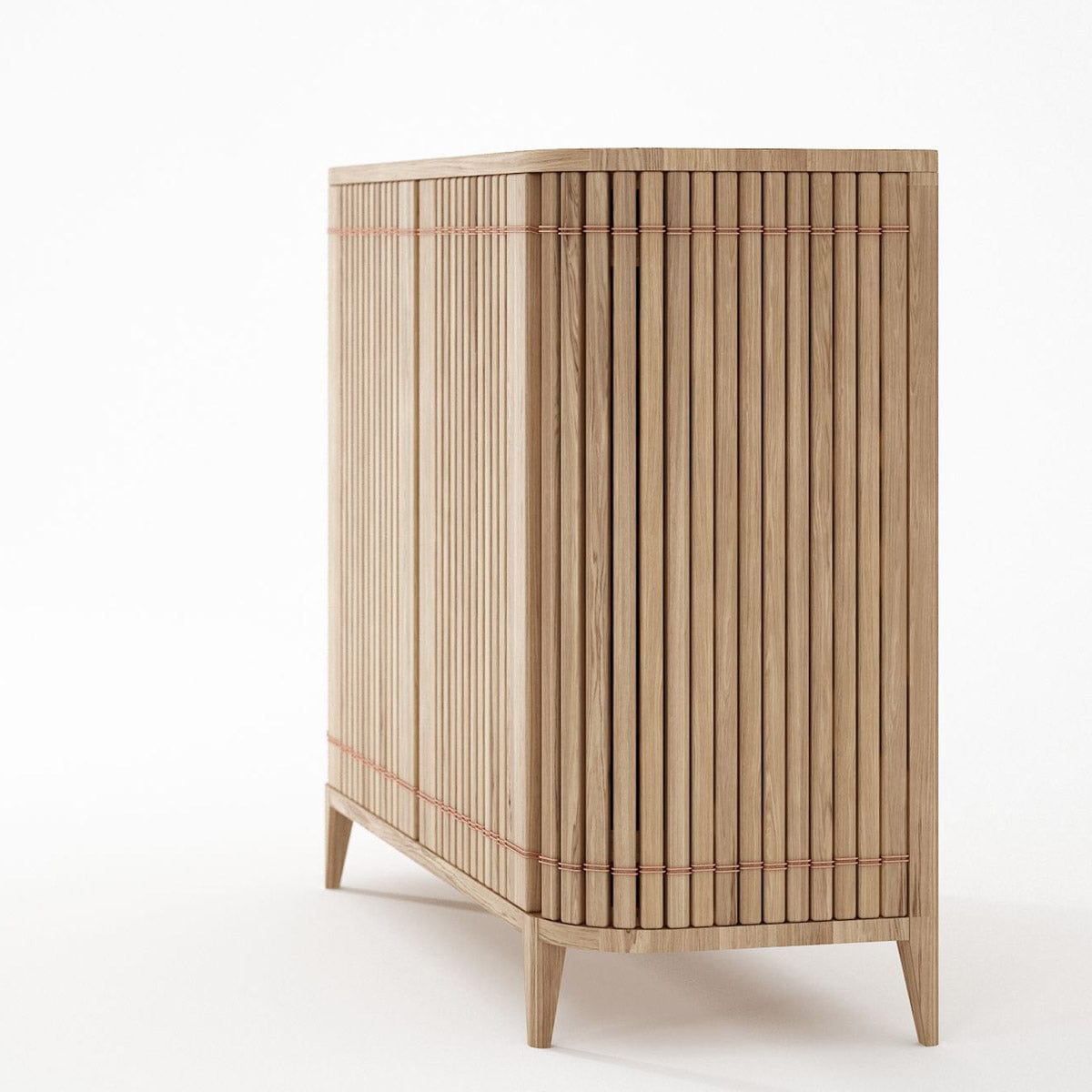 KKP07O-3 wooden cabinet with vertical slats