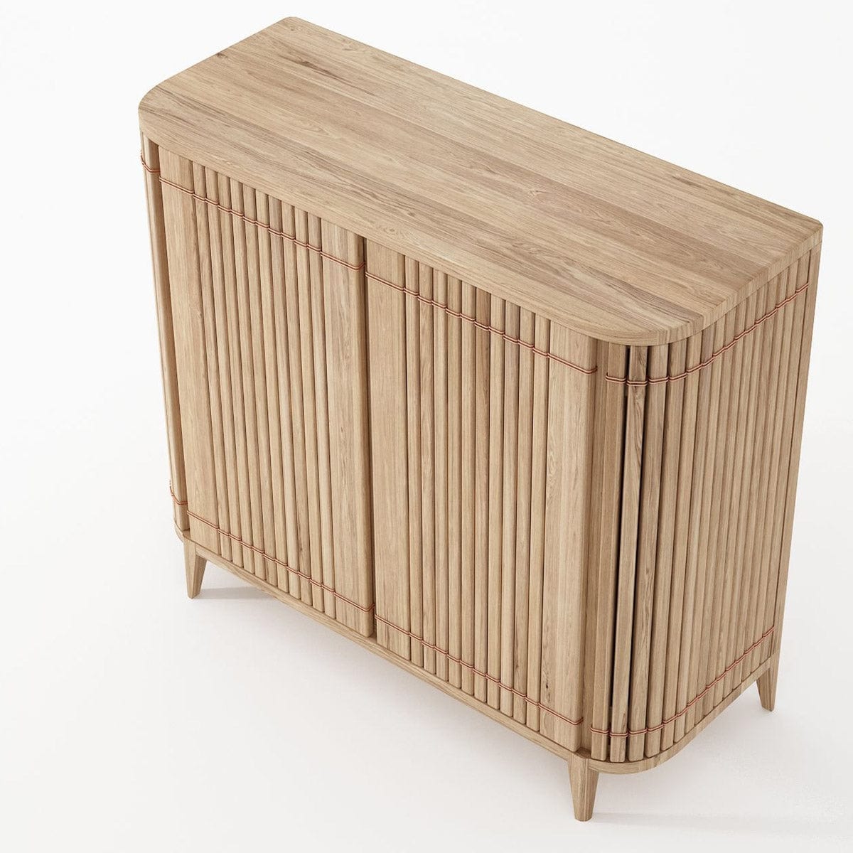 KKP07O-5 Wooden Cabinet with Slatted Doors