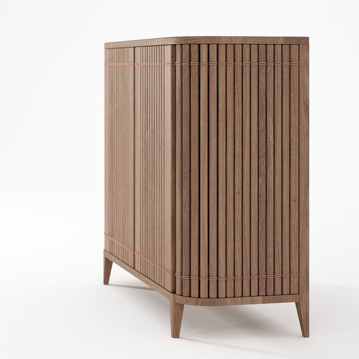 KKP07T-3 wooden cabinet with vertical slats