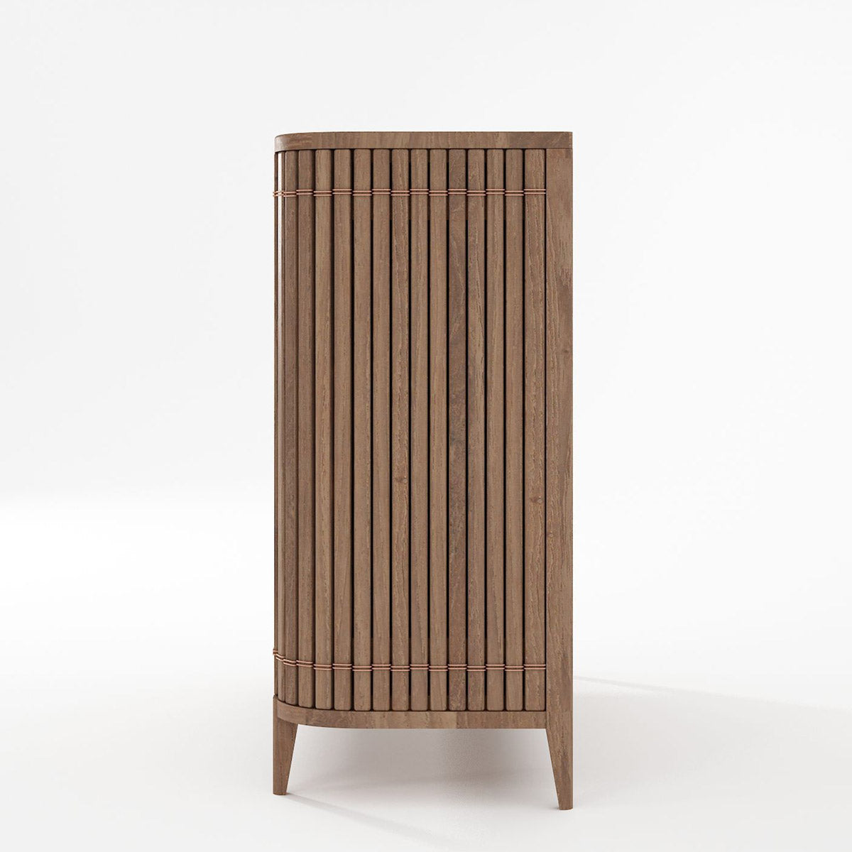 KKP07T-4 wooden cabinet with vertical slats