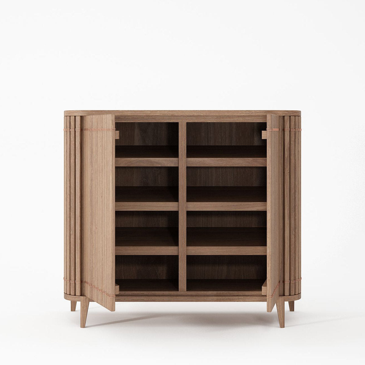 KKP07T-7 wooden cabinet with open doors