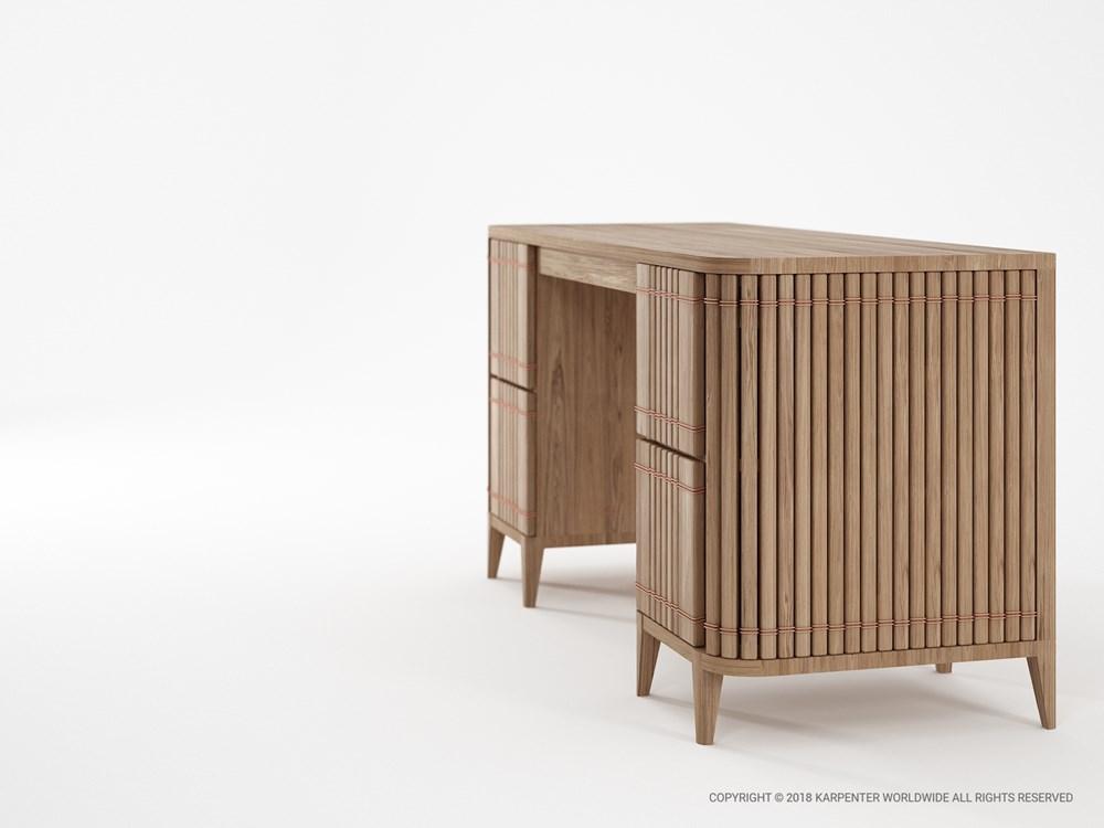 KKP15O_3 wooden desk with vertical slats