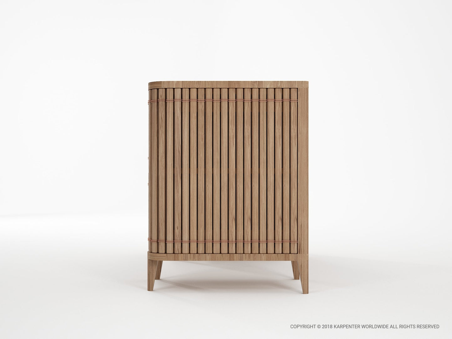 KKP15O_4 wooden cabinet with vertical slats