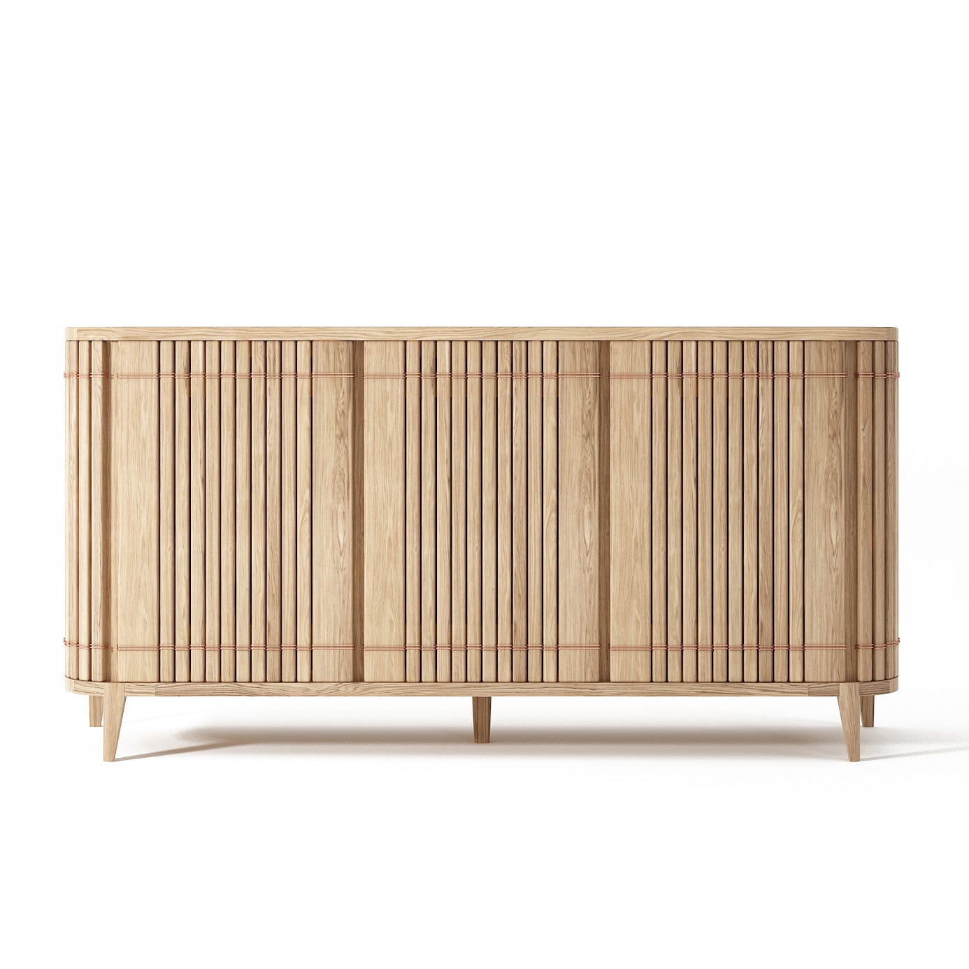 KKP18O_1 wooden cabinet with vertical slats