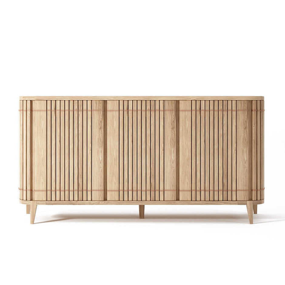 KKP18O_1 wooden cabinet with vertical slats