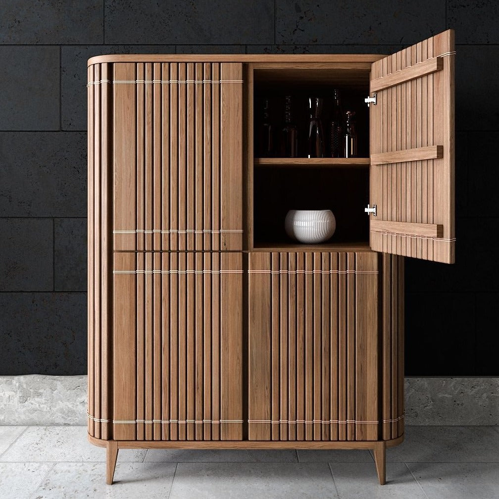 Koppar Cupboard with 4 Doors - FSC Teak | SLH-Indoor Furniture-Karpenter-Teak Brown-FSC-Certified Recycled Teak-SLH AU