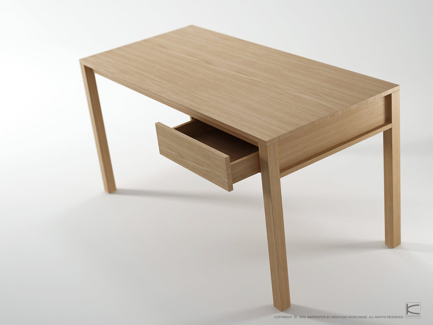 KSD002O-6 Wooden desk with open drawer