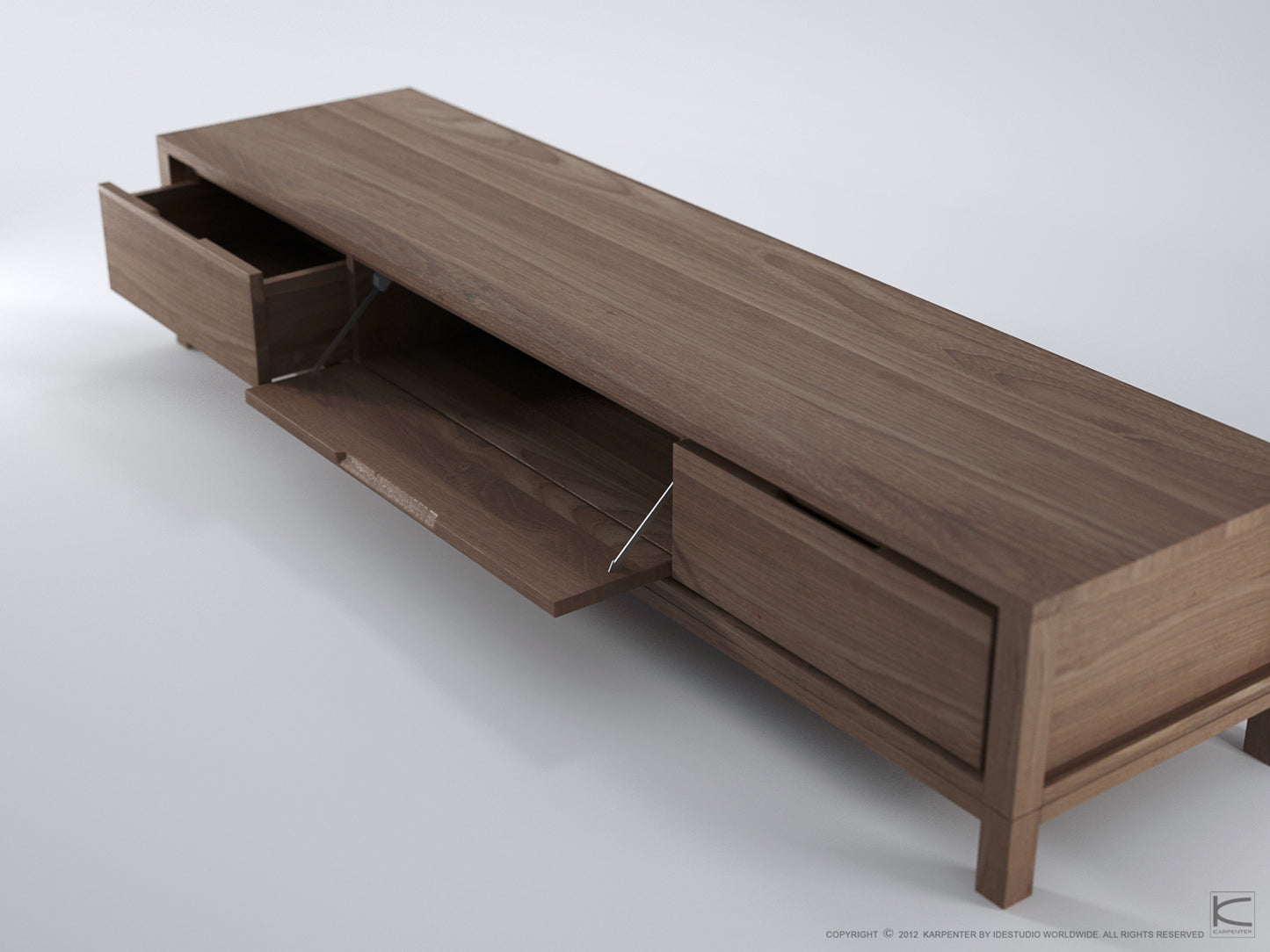 KSD007T-6 Wooden TV Stand with Open Drawer