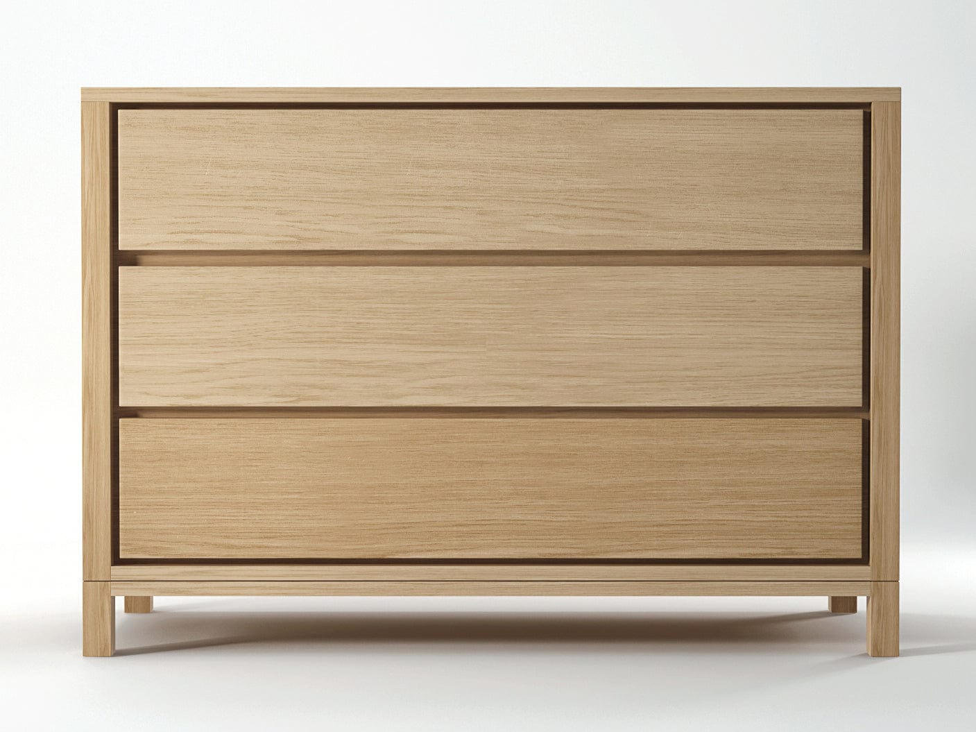 KSD013O - Light Oak 3-drawer dresser
