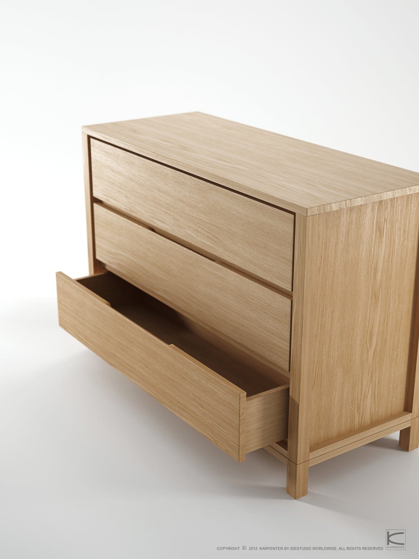 KSD013O_6 wooden dresser with open drawer