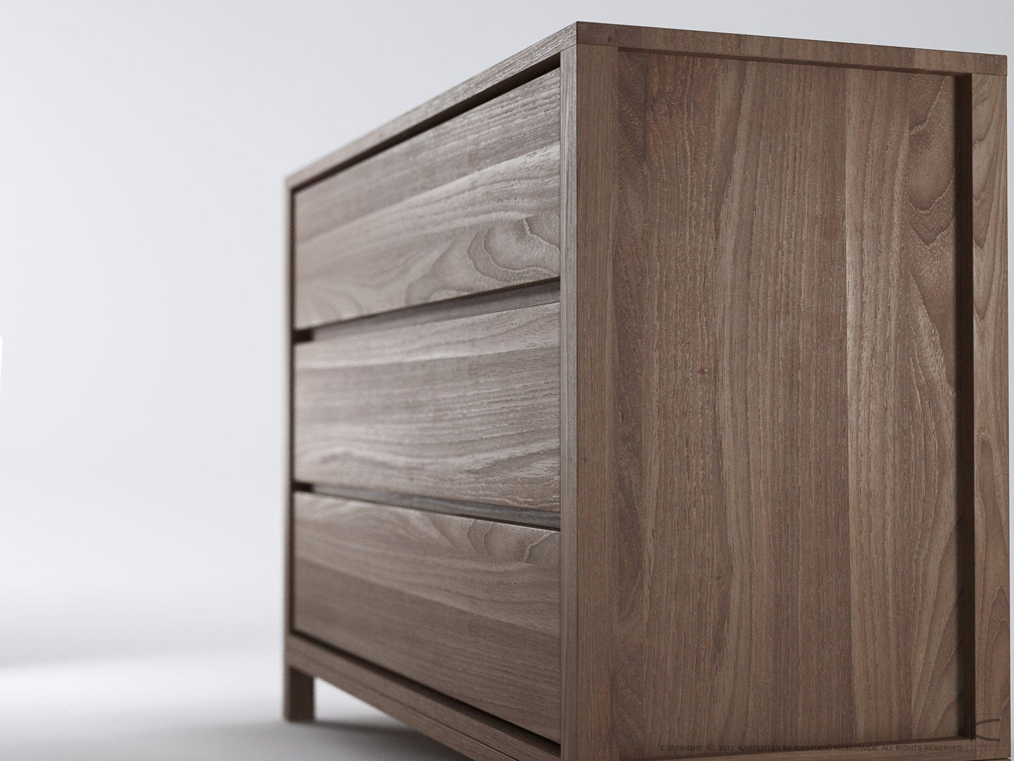 KSD013T_5 Wooden dresser with three drawers