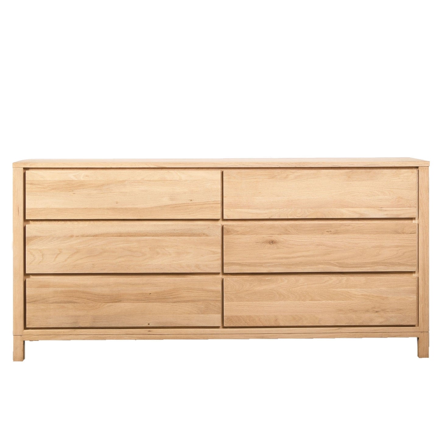 Six-drawer wooden dresser