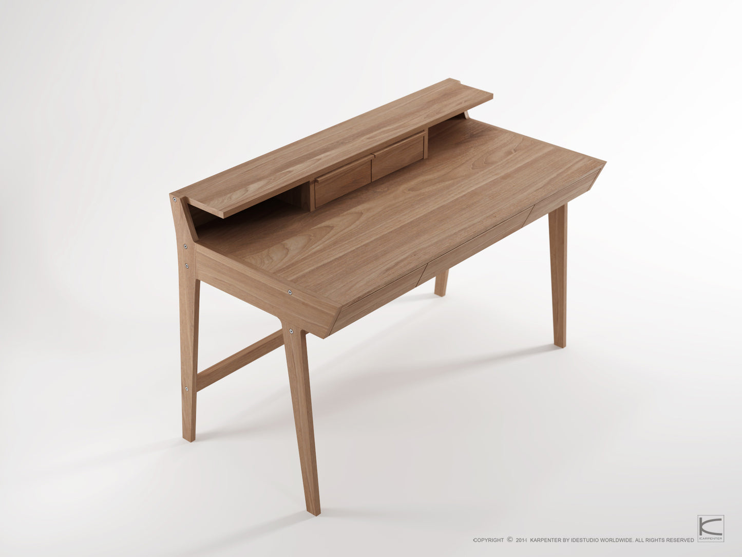 KSO001T-2 desk - Modern wooden desk with drawers