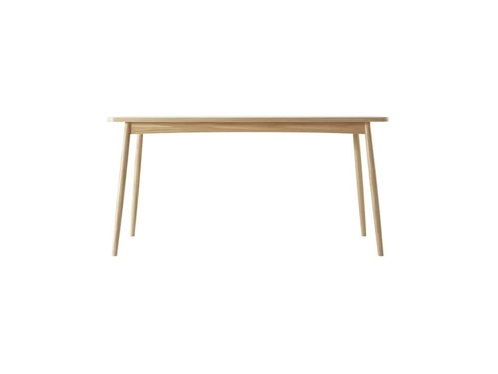 KT003O_2 Wooden table with tapered legs