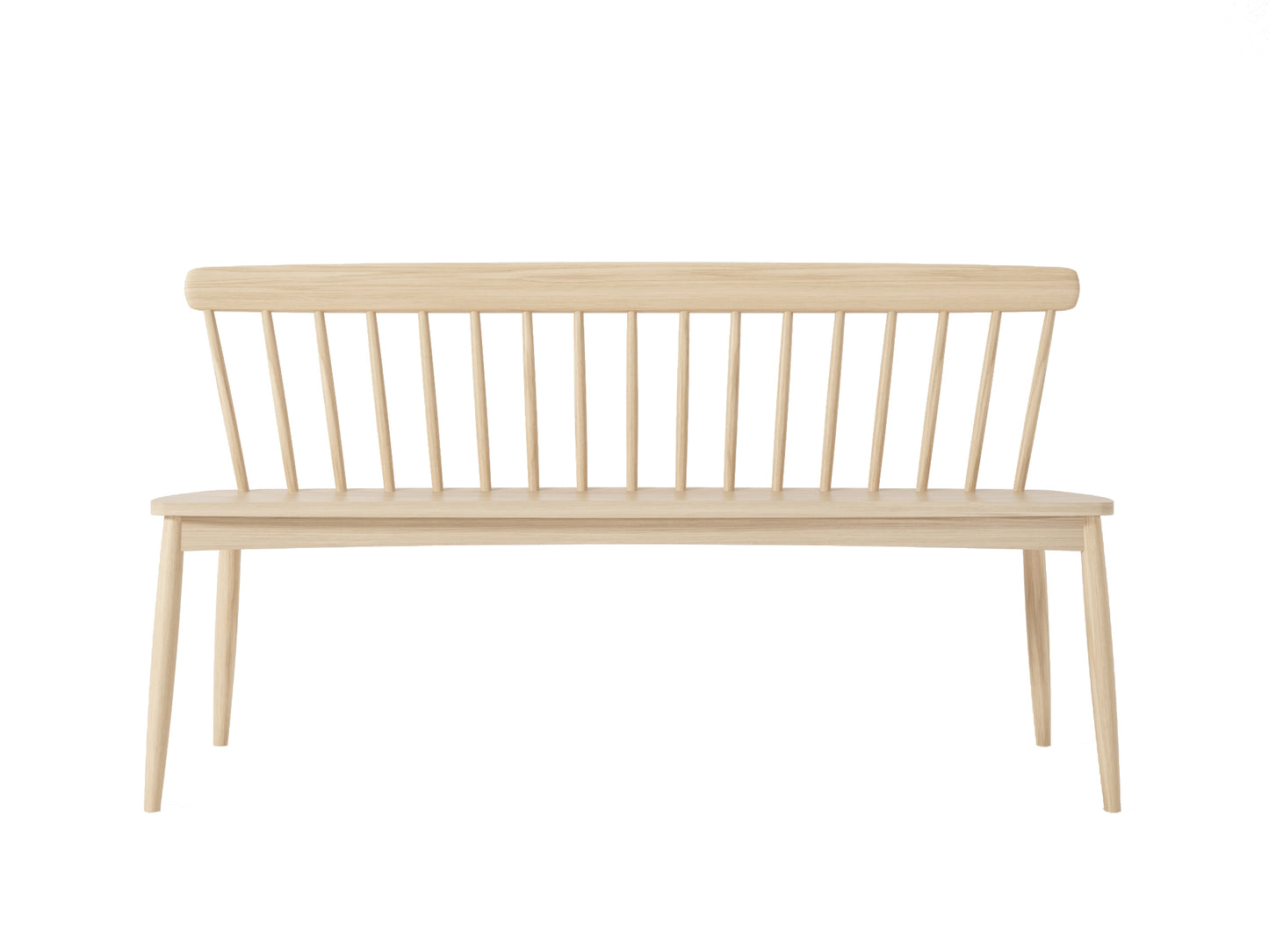 KT017O-1 wooden bench with spindle back