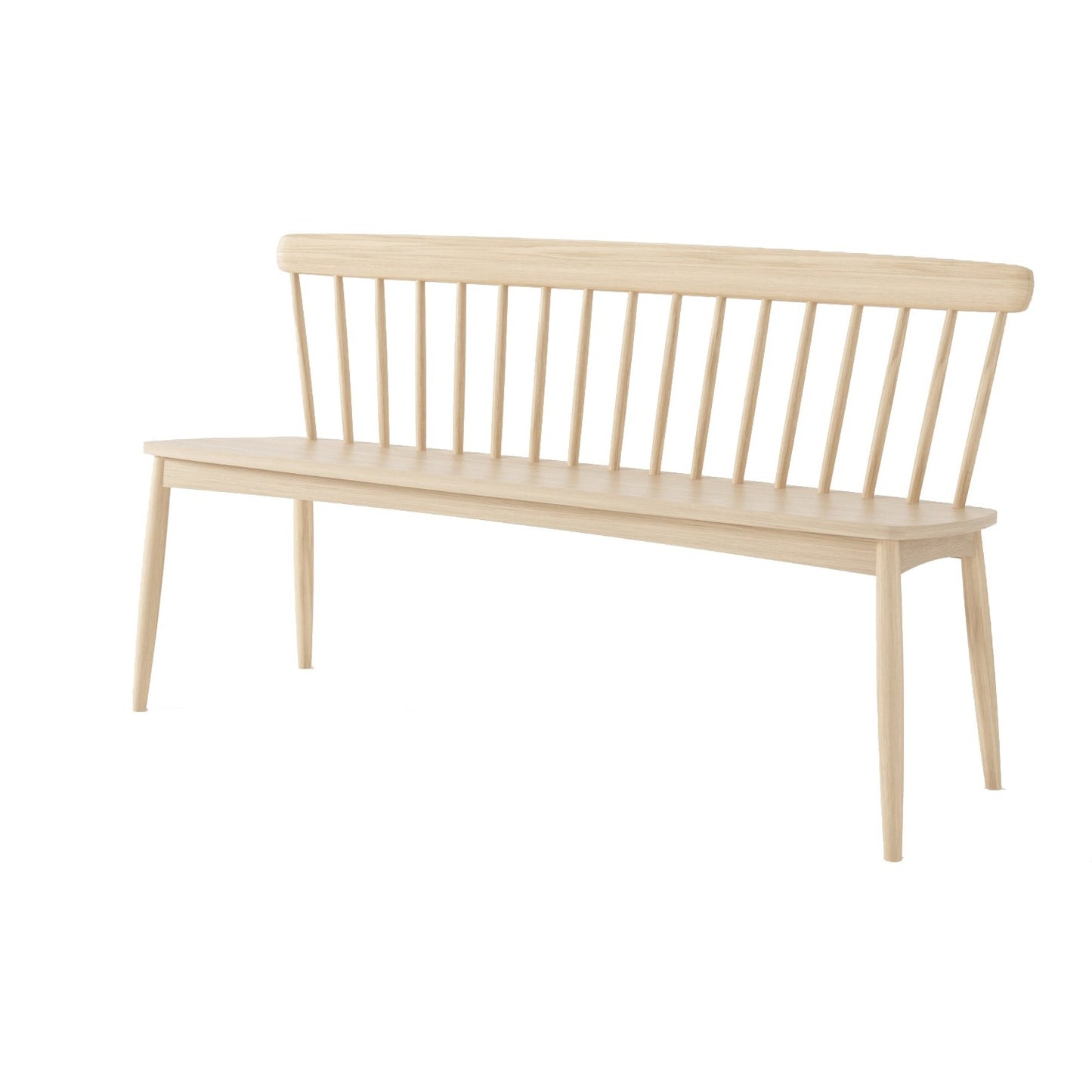 KT017O-2 wooden bench with spindle back