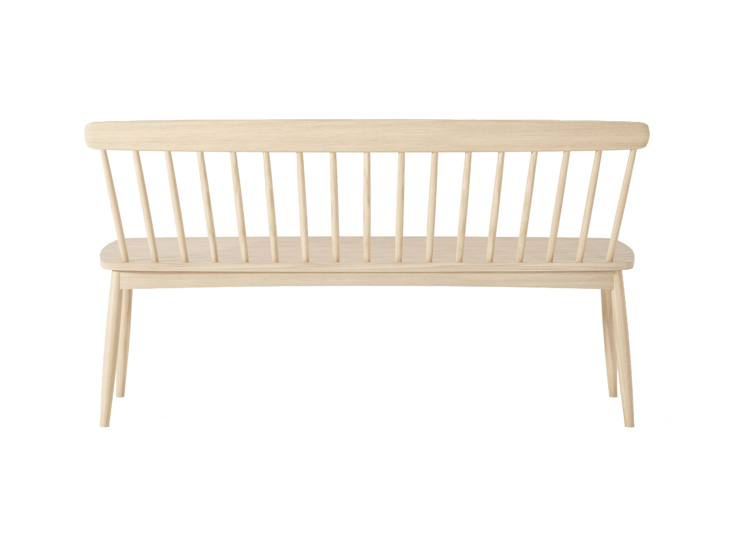 KT017O-4 wooden bench with spindle back