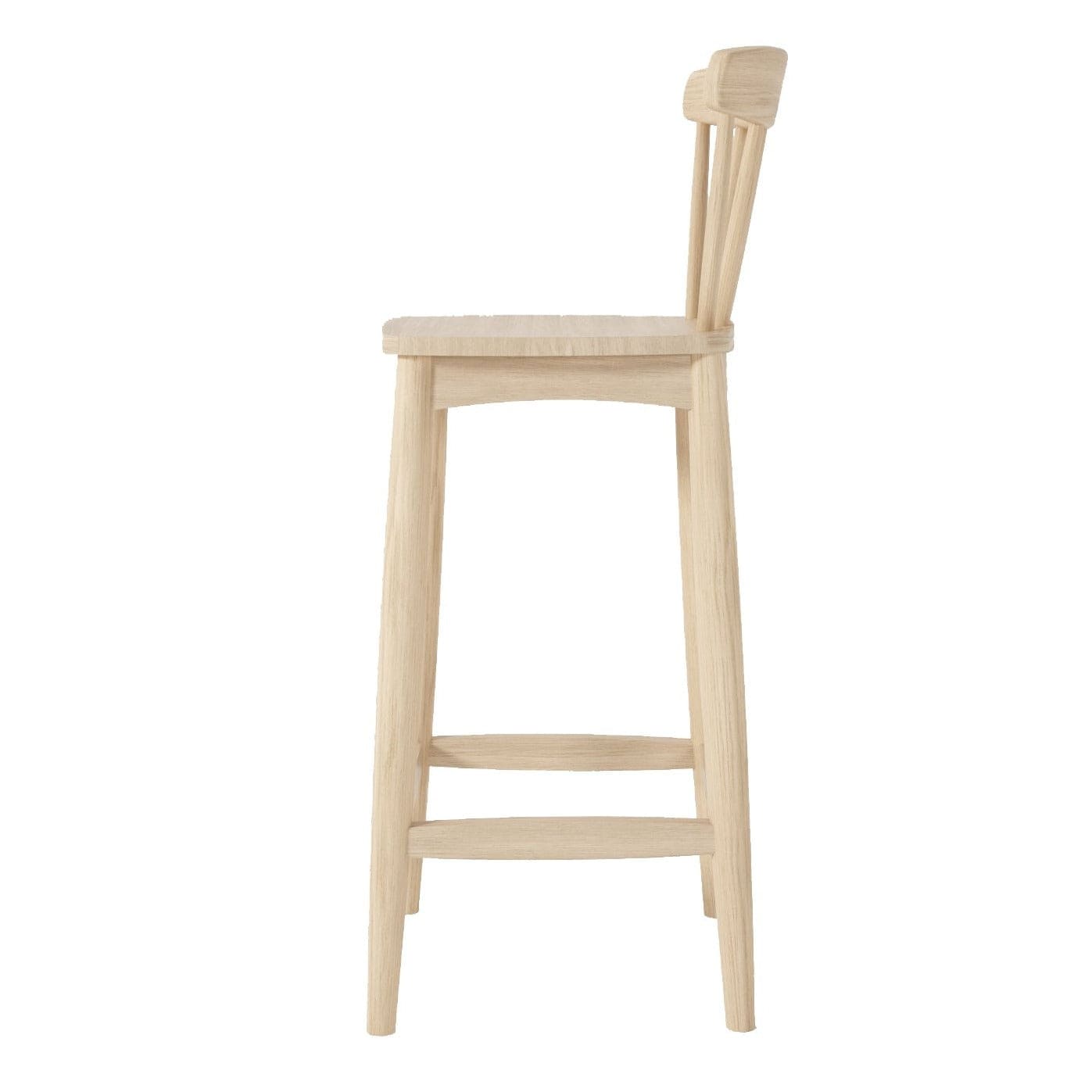 KT018O-4 wooden bar stool side view