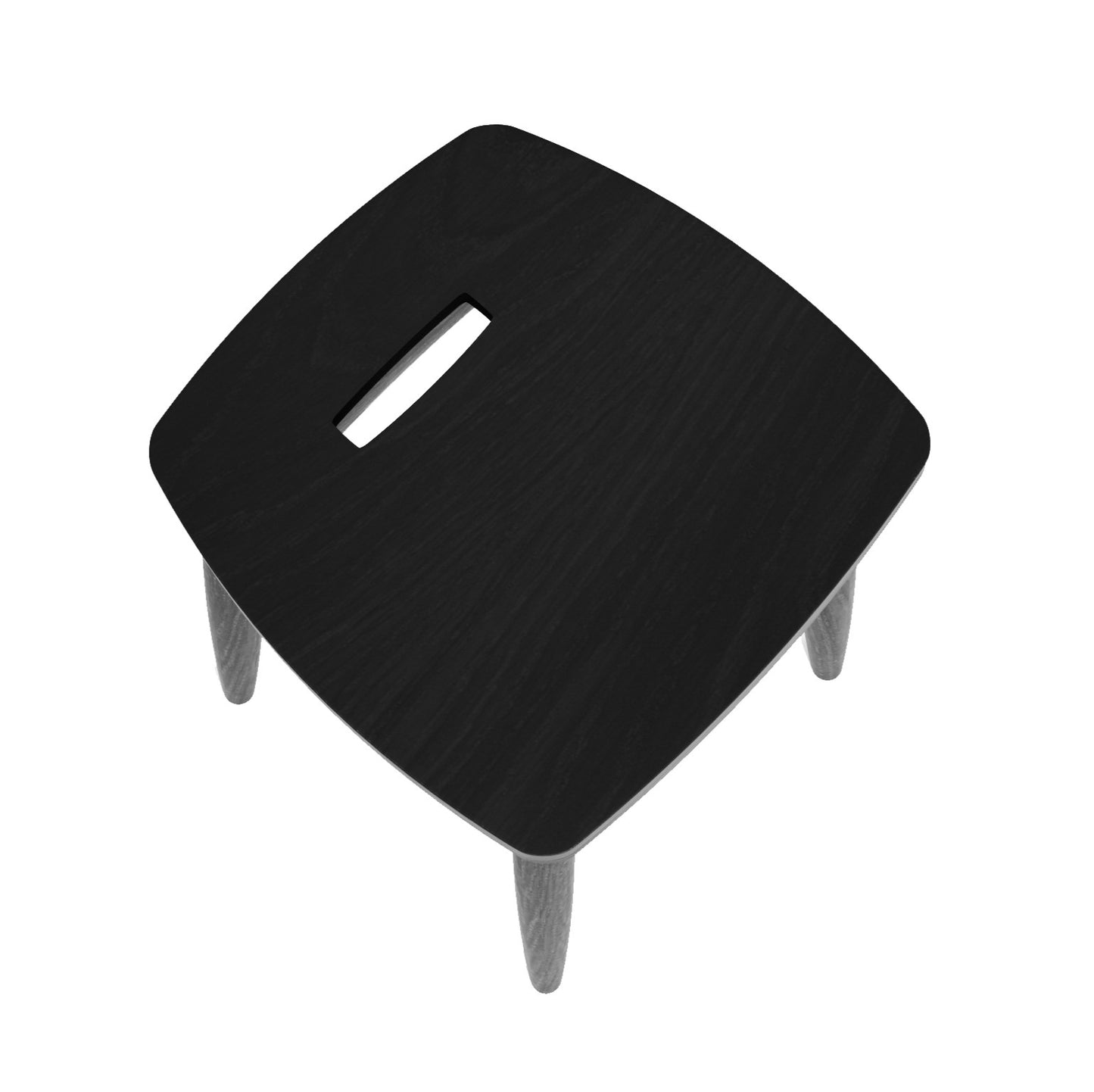 KT021SB-3 Black Square Stool with Handle