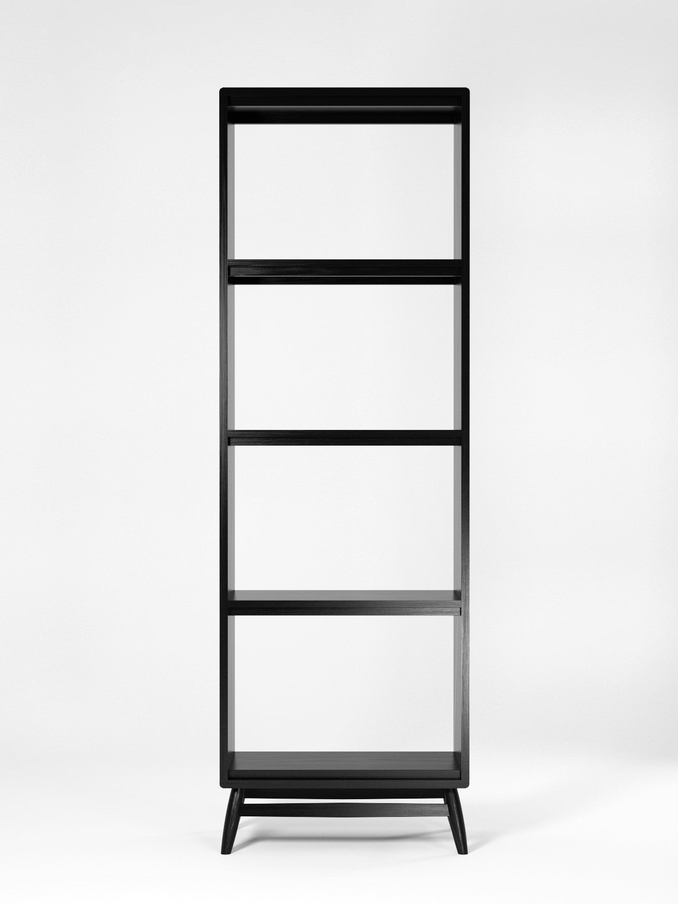 KT027SB-2 Black bookshelf with four shelves
