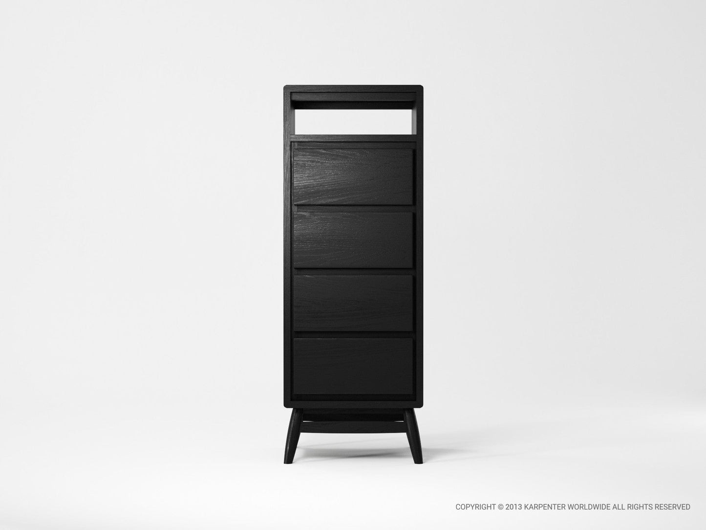 KT028SB Black Tall Dresser