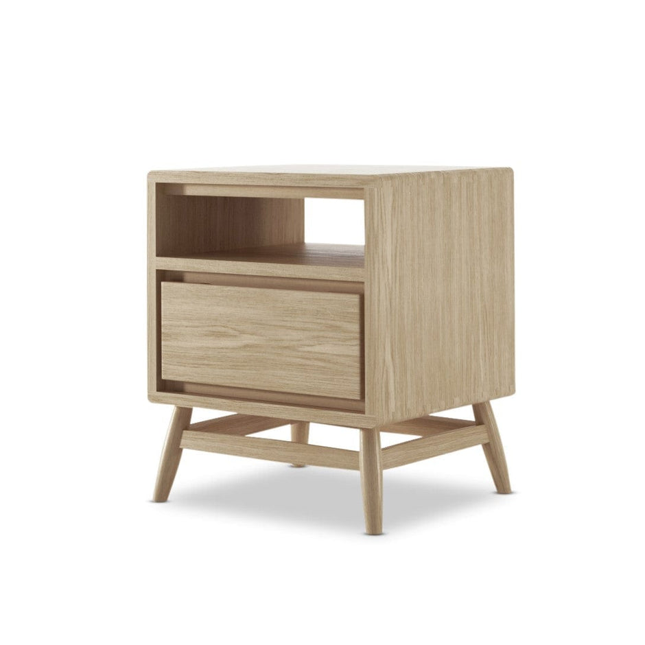 KT033O Nightstand with Drawer - Wooden Bedside Table
